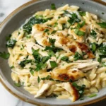 Boursin Orzo with Chicken