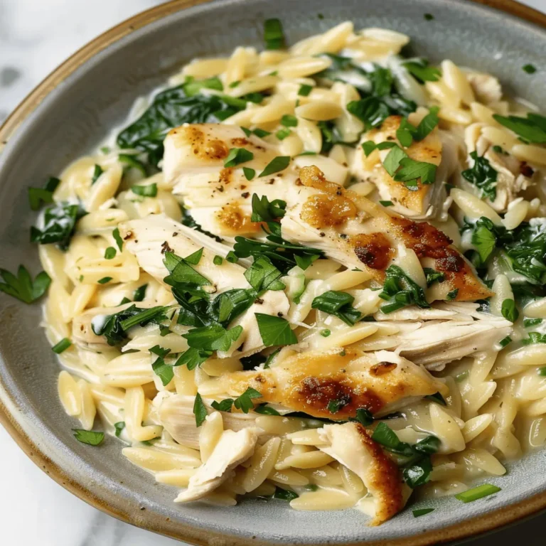 Boursin Orzo with Chicken