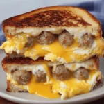 Breakfast Grilled Cheese Sausage Egg