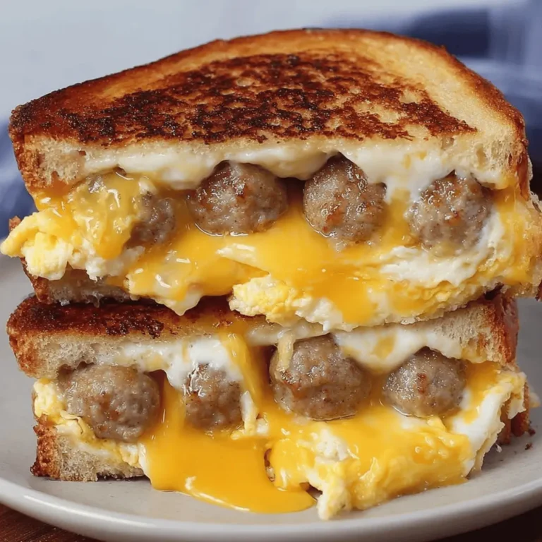Breakfast Grilled Cheese Sausage Egg