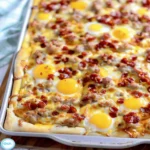 Breakfast Pizza with Eggs and Sausage