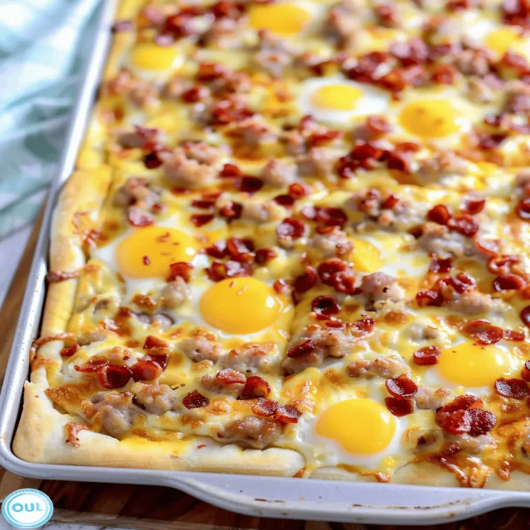 Breakfast Pizza with Eggs and Sausage