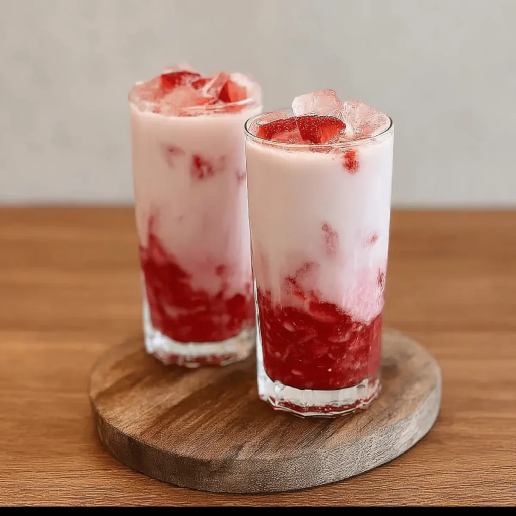 Cafe Style Korean Strawberry Milk