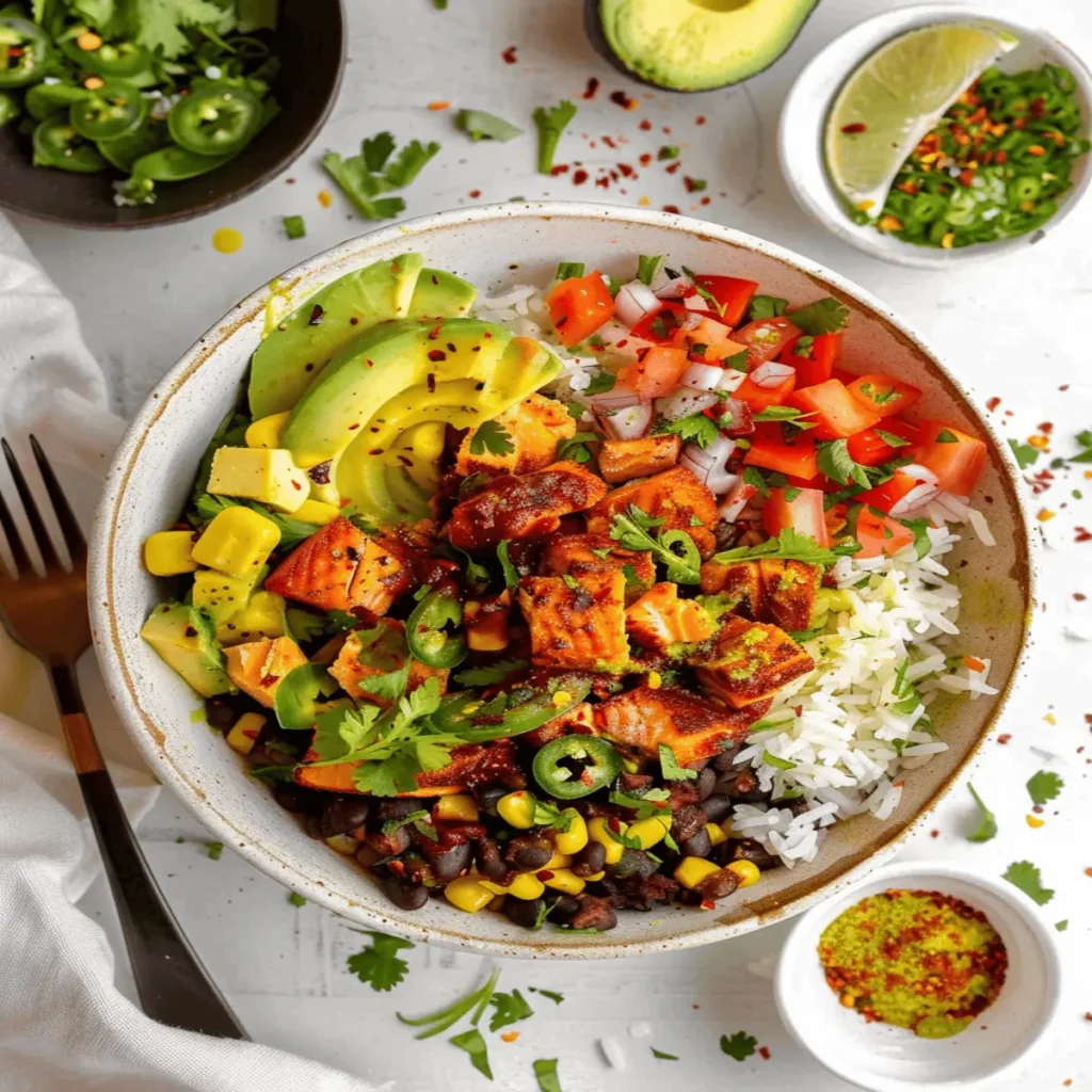 Salmon Burrito Bowl