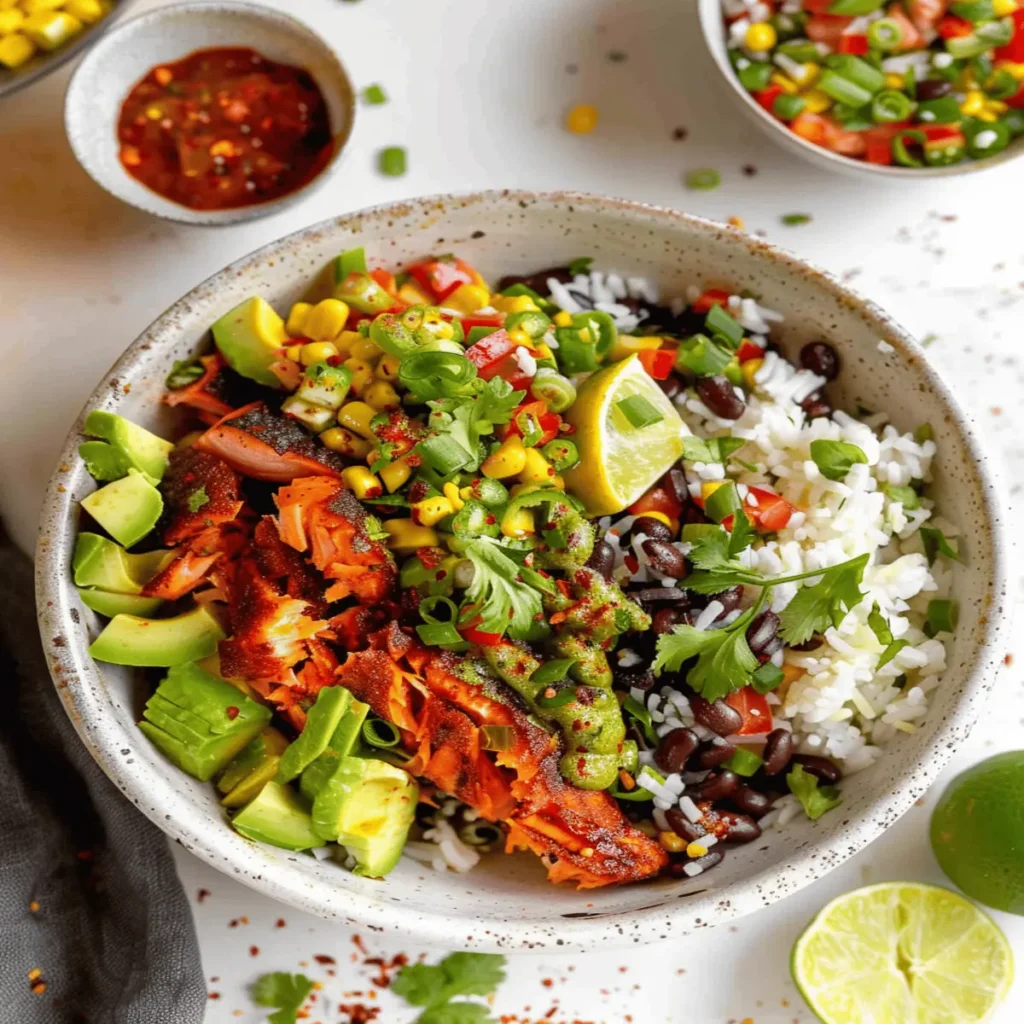 Salmon Burrito Bowl