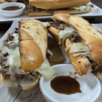 Slow Cooker Ground Beef French Dip Sandwiches