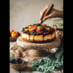 Summer Berry and Peach Cheesecake