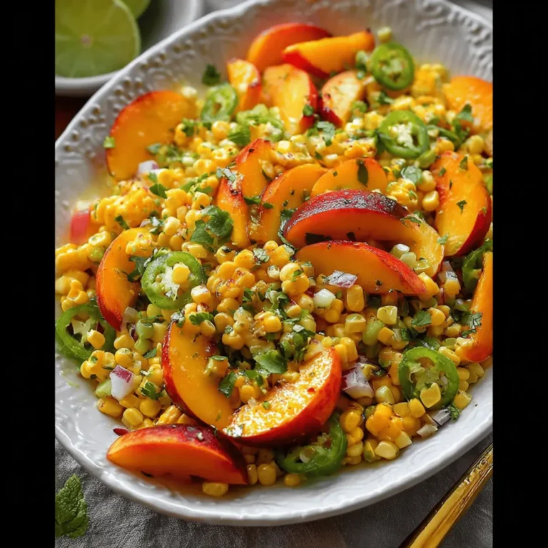 Sweet Corn Salad Peaches