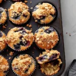 Blueberry Muffins with Crumble Topping
