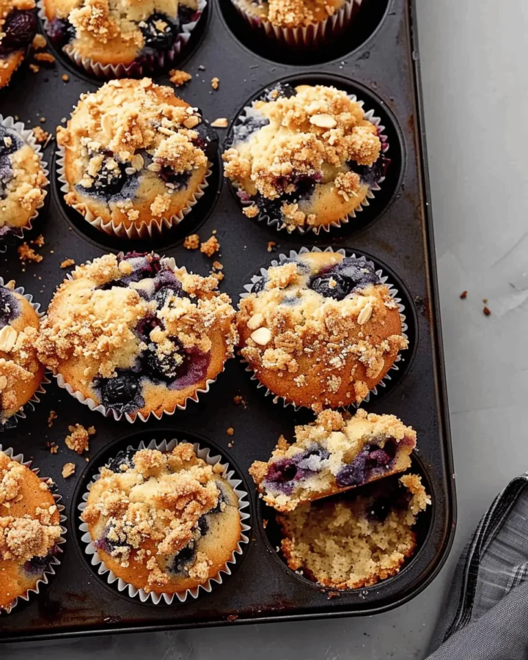 Blueberry Muffins with Crumble Topping