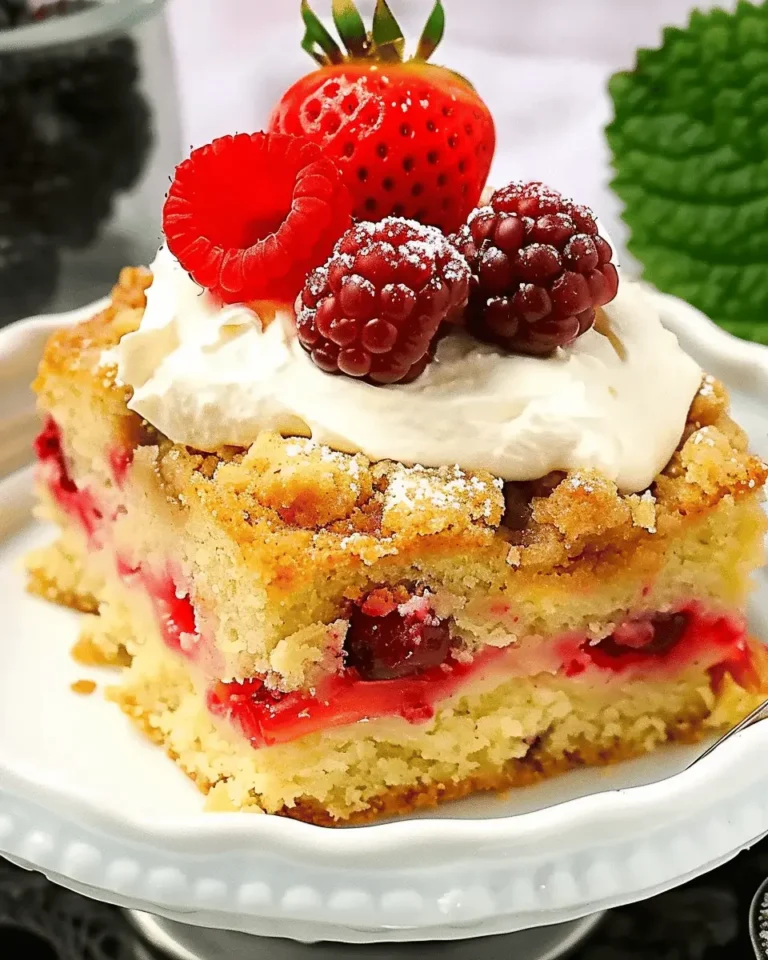 Buttermilk Mango-Berry Crumb Cake