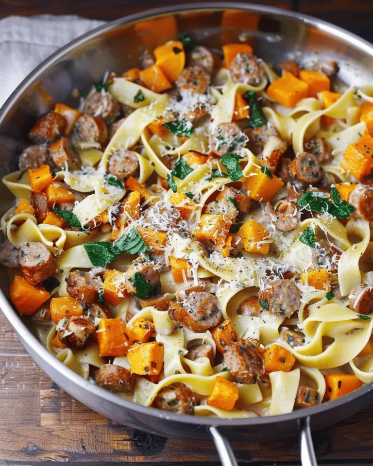 Butternut Squash Pasta with Sausage – Creamy & Comforting