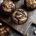 Chocolate Peanut Butter Swirl Muffins [35 Minutes]