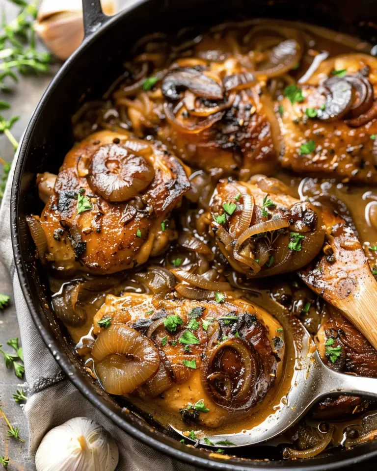 Cider Braised Chicken with Caramelized Onions