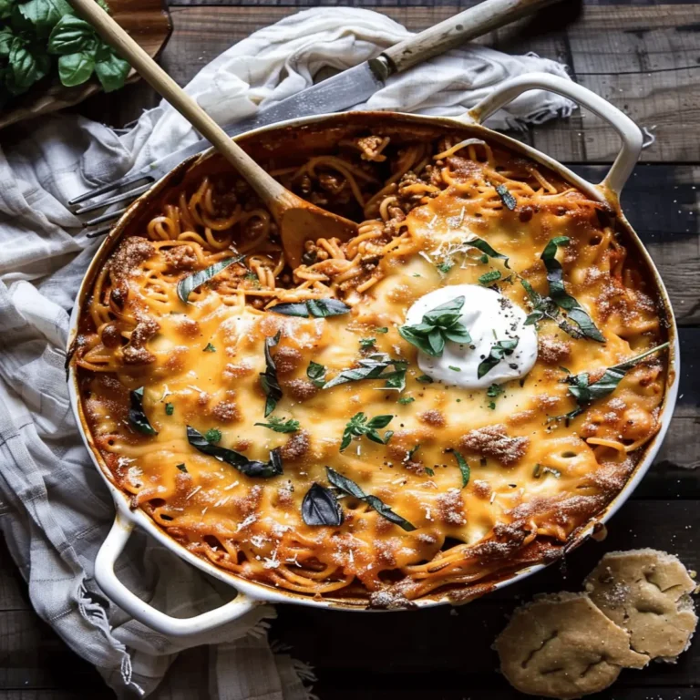 Easy & Cheesy Spaghetti Pie