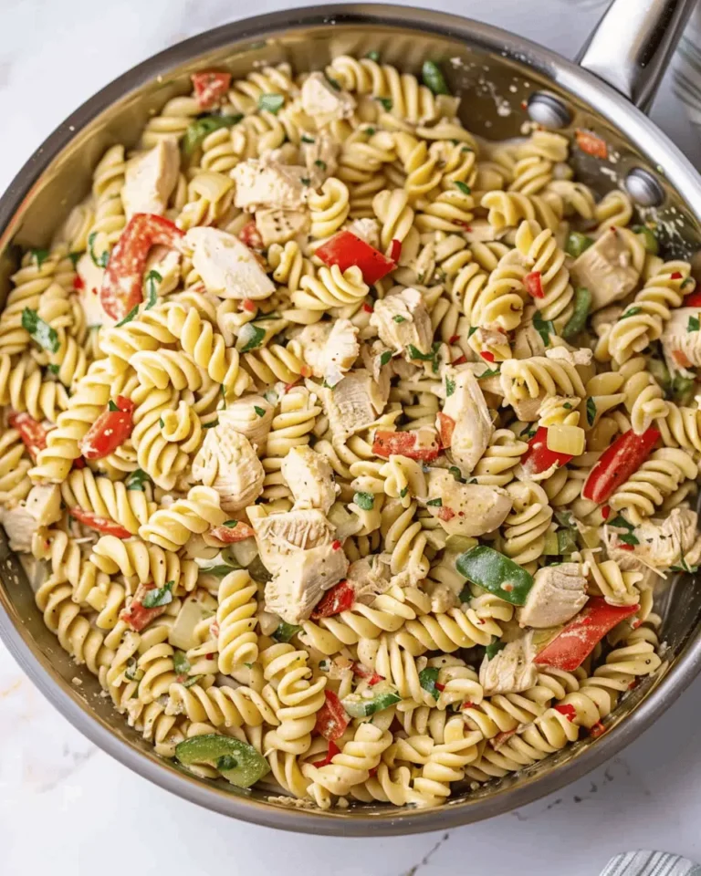 Easy Creamy Chicken Pasta With Bell Peppers