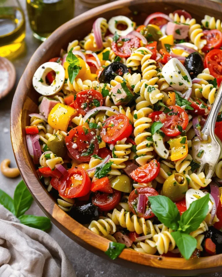 Easy Italian Antipasto Pasta Salad – Make-Ahead Party Favorite