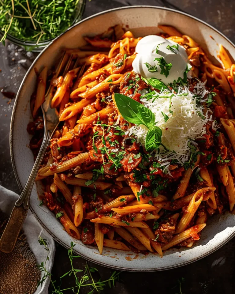 Easy One Pot Spicy Tomato Basil Pesto Pasta