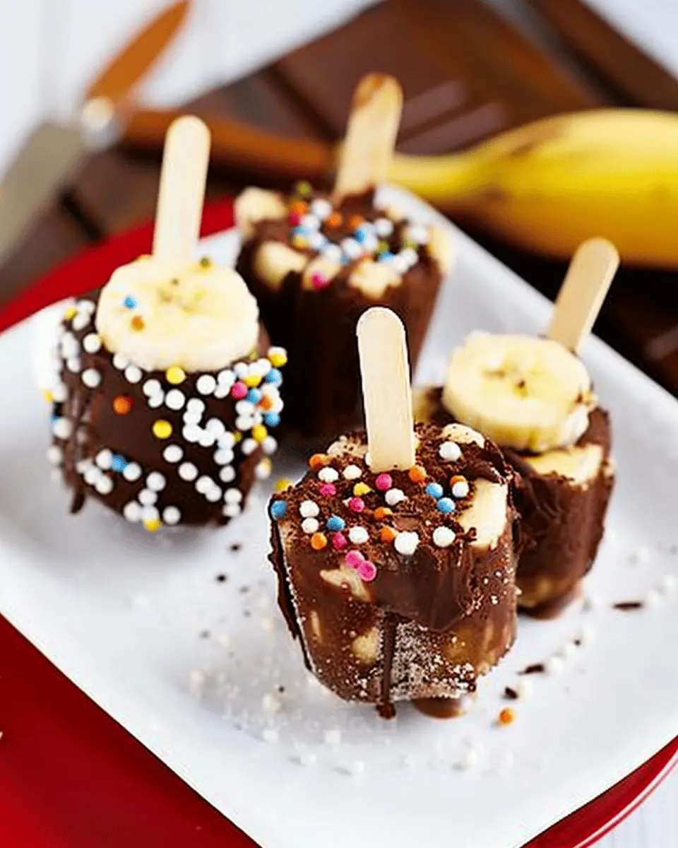 Frozen Chocolate Banana Pops