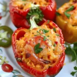 Garlic Butter Shrimp Stuffed Peppers