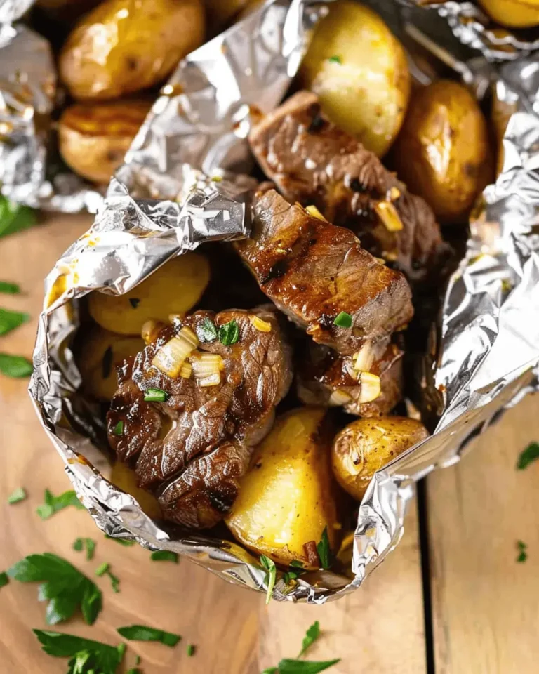 Garlic Steak & Potato Foil Packets