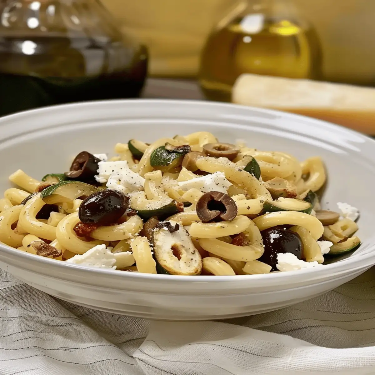 Greek Pasta with Feta & Olives: Effortlessly Delicious Delight!