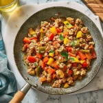 Ground Turkey and Peppers Skillet