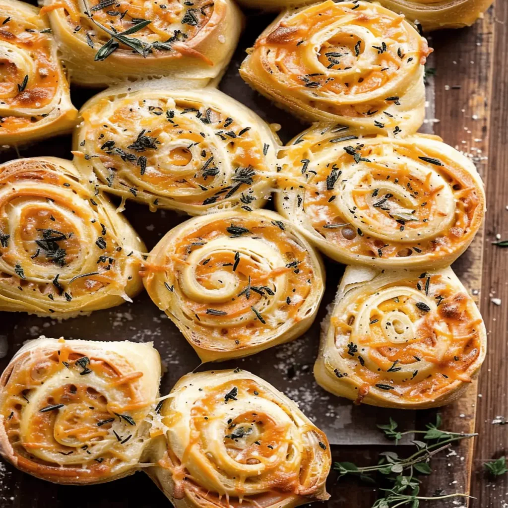 Herby Everything Cheddar Swirl Buns.