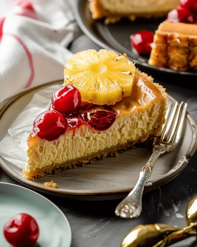 Pineapple Upside-Down Cheesecake