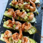 Shrimp Avocado Cucumber Boats