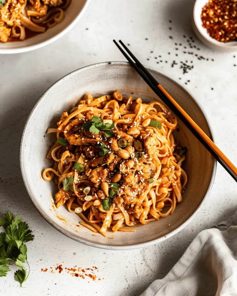 Spicy Peanut Chicken Noodles