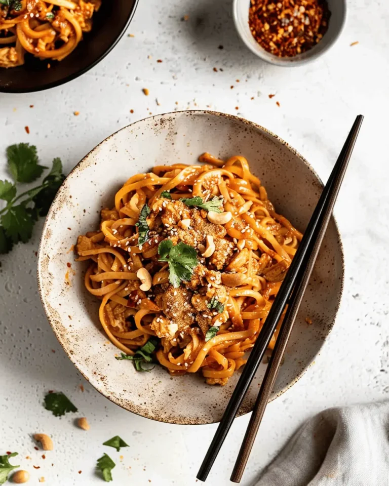 Spicy Peanut Chicken Noodles