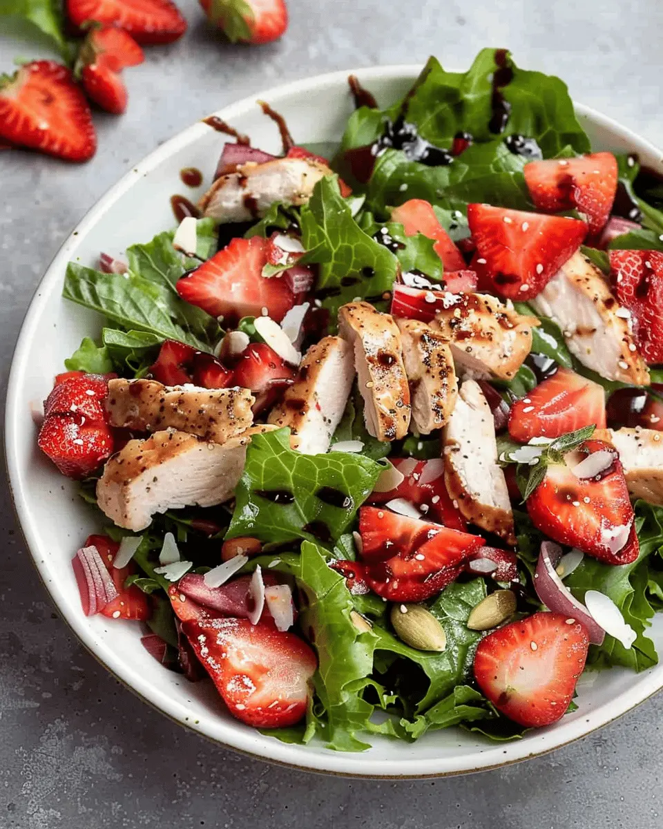 Strawberry Balsamic Chicken Salad
