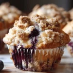 Blueberry Muffins with Crumble Topping