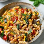 Summer Cavatelli with Corn, Tomatoes and Zucchini