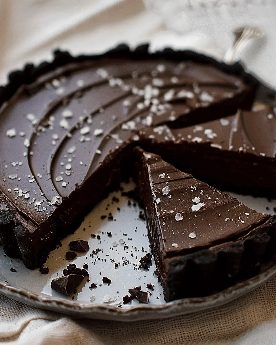 No Bake Salted Dark Chocolate Tart: The Indulgent Eggless Treat