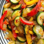 Chinese-Style Salt & Pepper Courgettes with Peppers & Onion