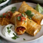 Crispy Spicy Mexican Chicken Chimichangas