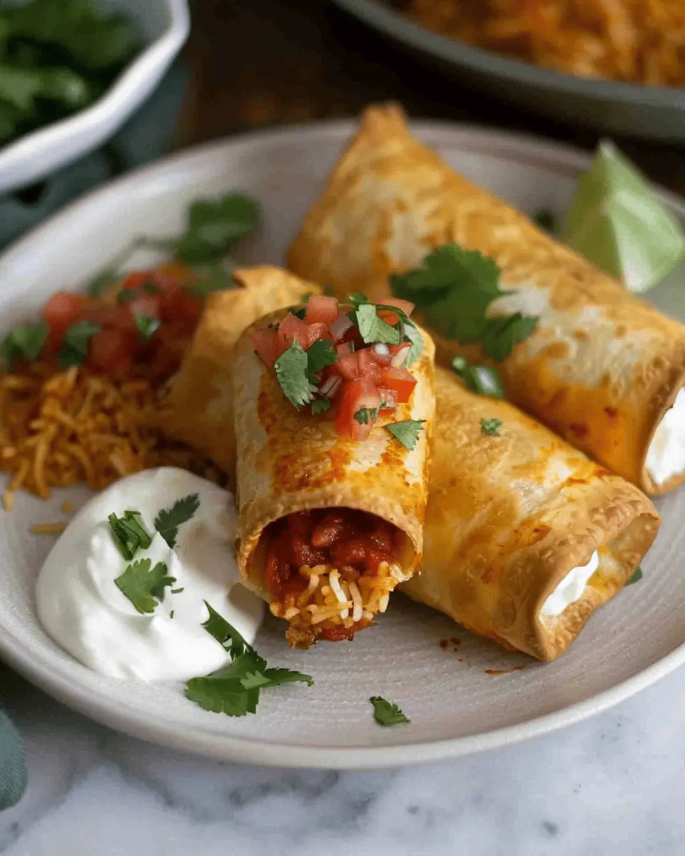 Crispy Spicy Mexican Chicken Chimichangas Made Easy at Home