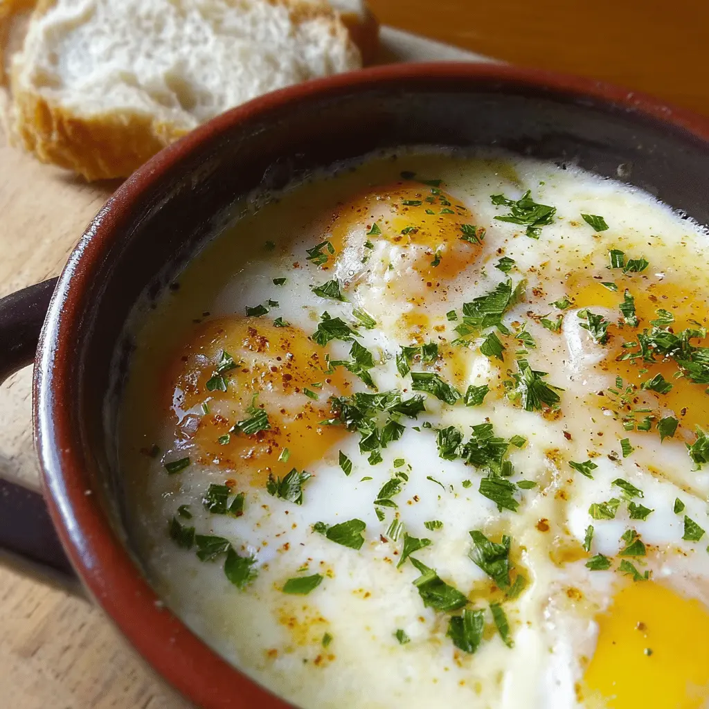 Eggs Cocotte Delight with Turkey Bacon and Creamy Spinach