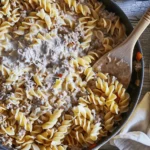 Creamy Ground Beef Noodle Skillet