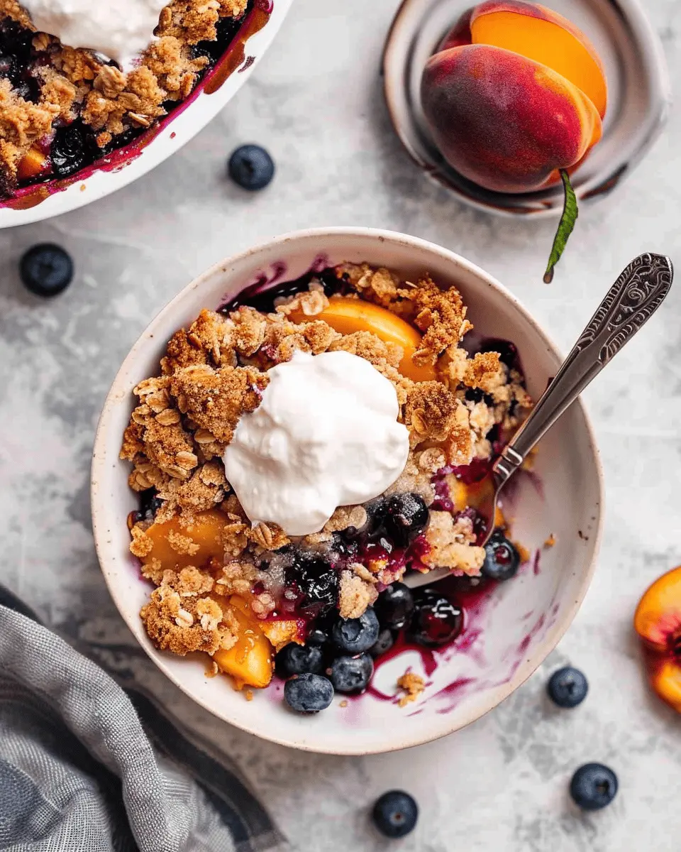 Blueberry Peach Crumble: Easy Recipe for a Juicy Summer Treat