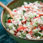 Crab Salad with Cucumber and Tomato