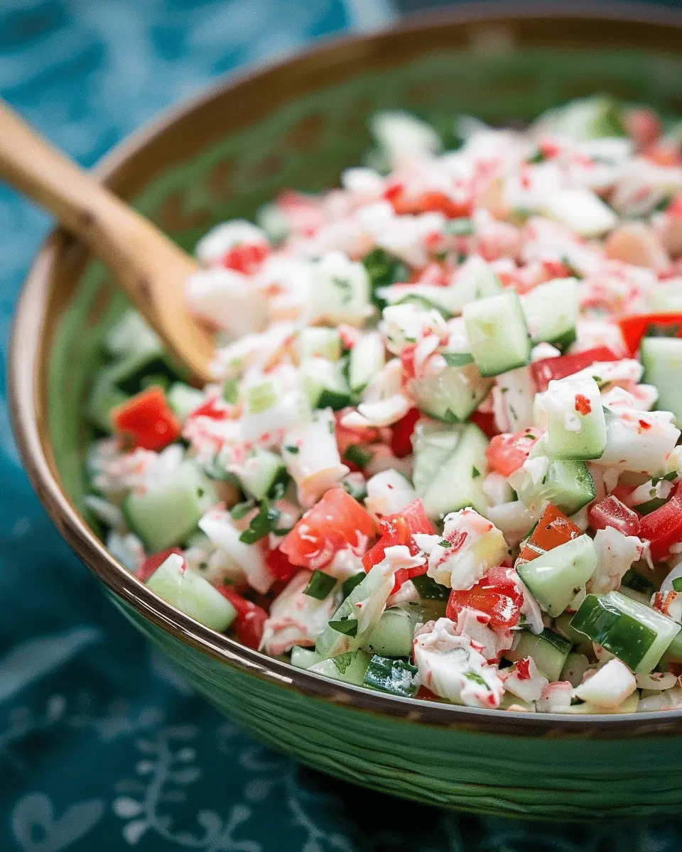 Crab Salad with Cucumber and Tomato: Refreshing Summer Delight