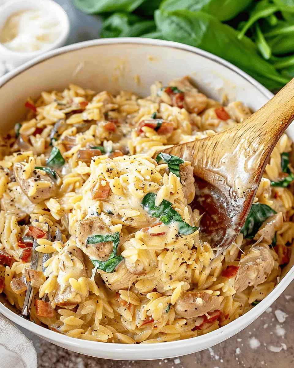 Slow Cooker Creamy Tuscan Chicken Orzo: Easy Comfort Food Delight