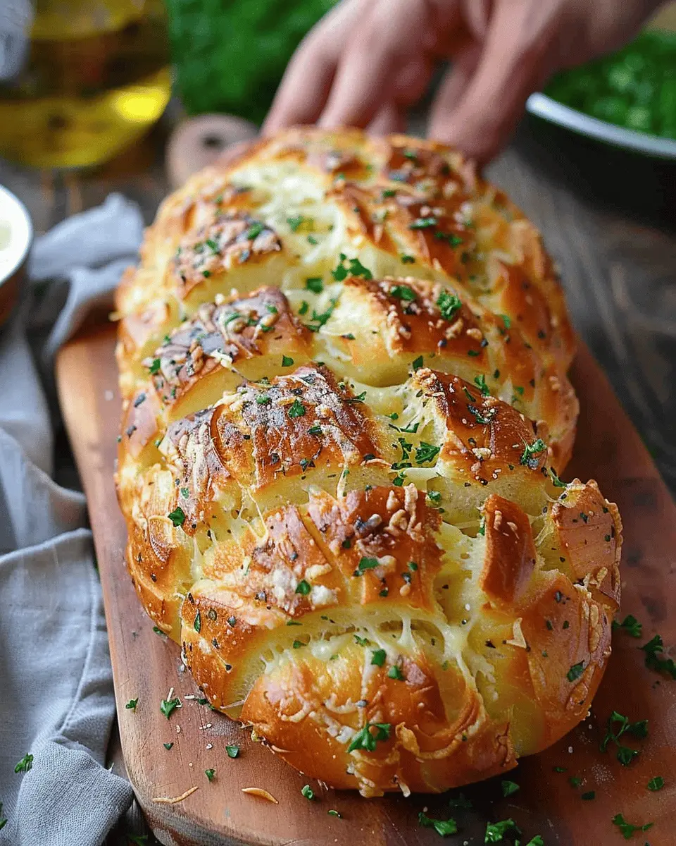 Cheesy Garlic Pull-Apart Bread – Gooey, Golden & Irresistible Delight