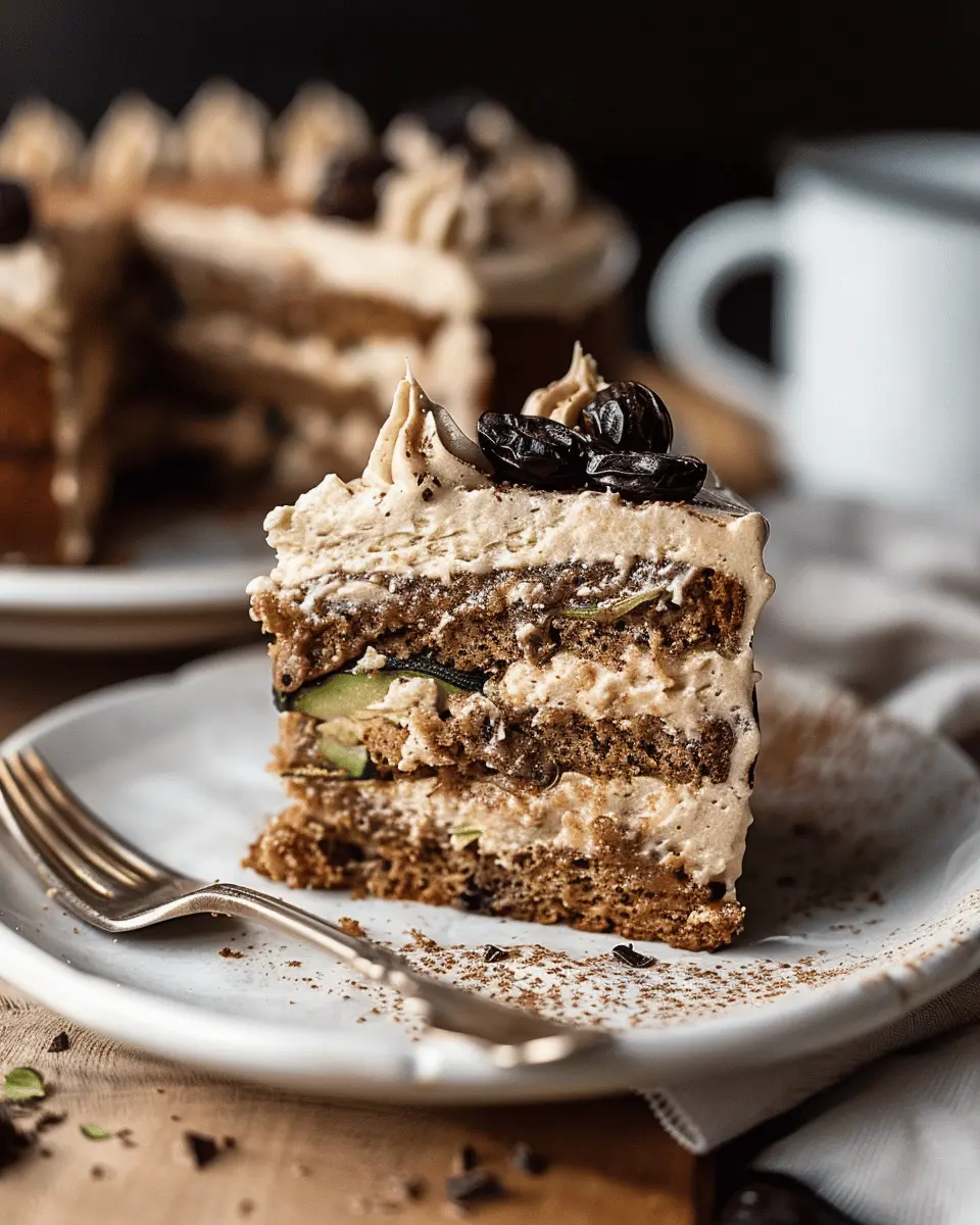 Chocolate Zucchini Banana Cake with Indulgent Vanilla Coffee Frosting