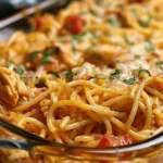 Irresistible Spicy Southern Chicken Spaghetti Casserole