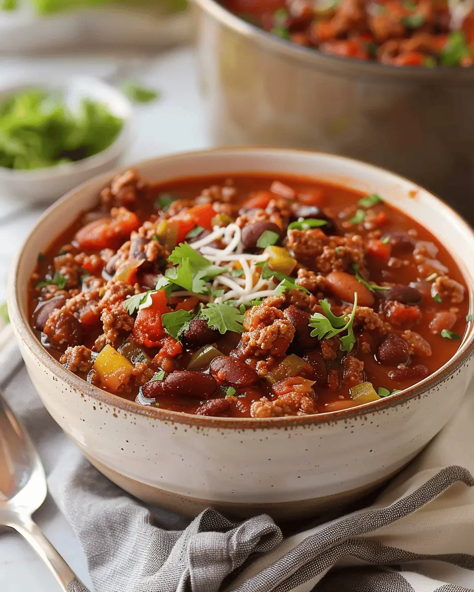 Crockpot Classic Chili: A Cozy Winter Delight with Turkey Bacon