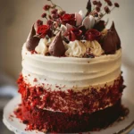 Red Velvet Wedding Cake Boho